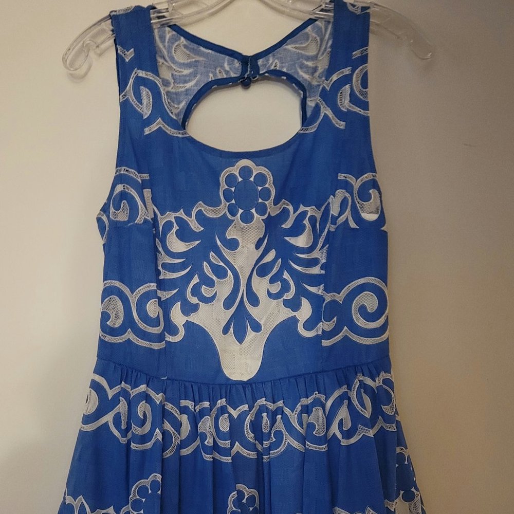 Anthropology Tracy Reese Blue and White Dress